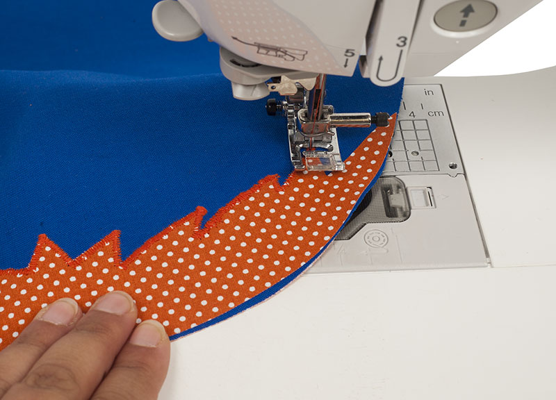 Monster-Tasche nähen - Haare applizieren