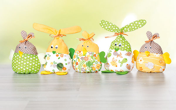 Osterdeko nähen - Hasen und Küken