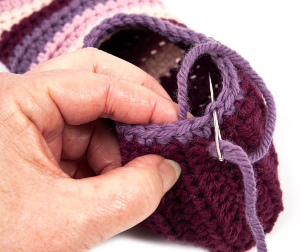 Hausschuhe häkeln - Schritt 9 Hausschuhe häkeln - Schritt 9