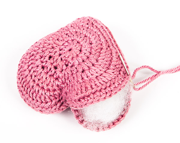 Herzanhänger häkeln - Schritt 4