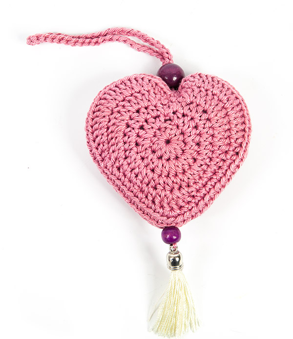 Herzanhänger häkeln - Schritt 8