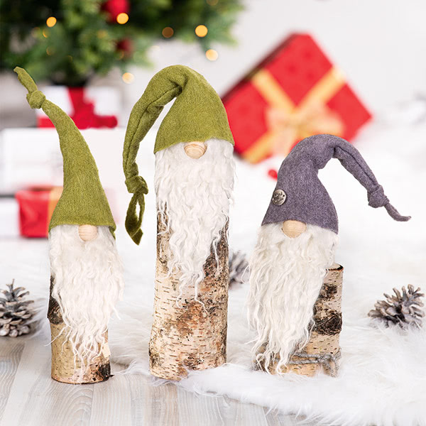 Birkenstamm-Wichtel basteln