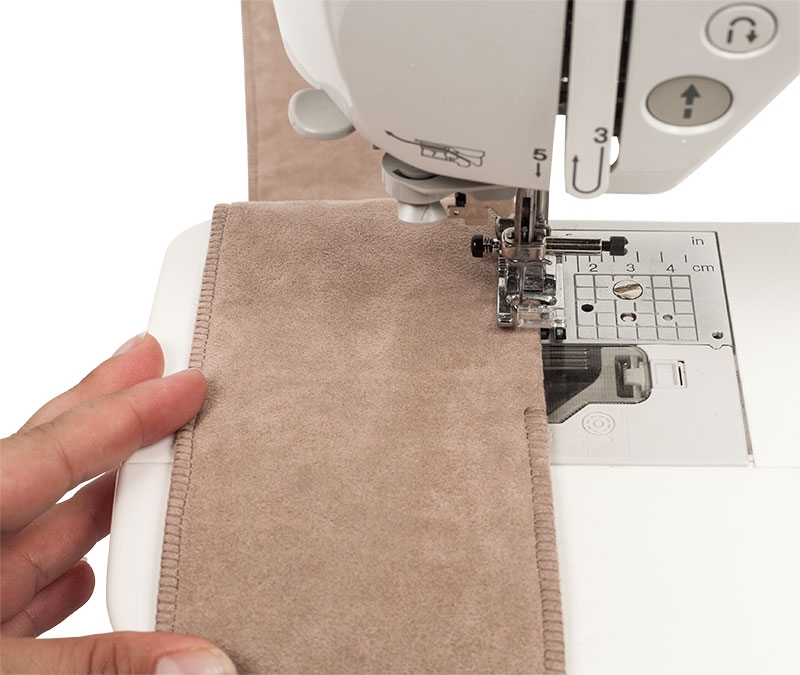 Hüftgürtel selber nähen - Zierstich aufnähen