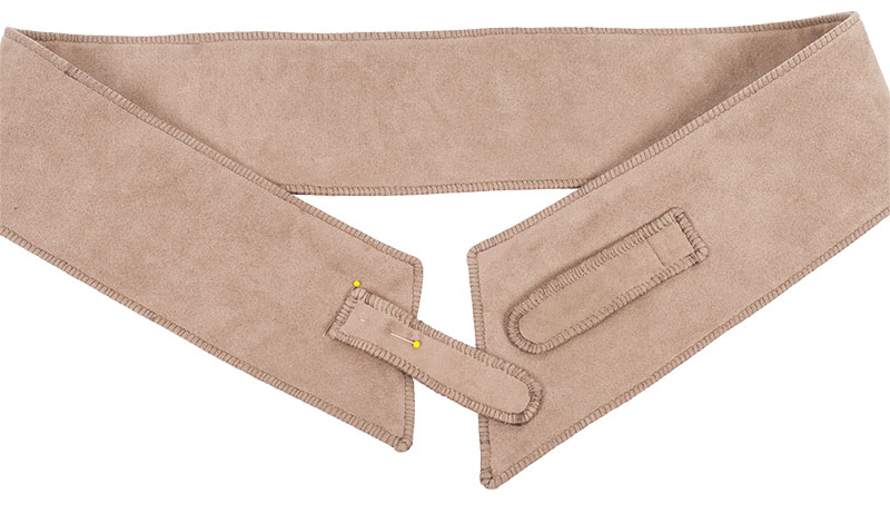 Hüftgürtel selber nähen - Riegel feststecken