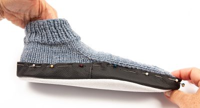 Hüttenschuhe stricken - Schritt 7