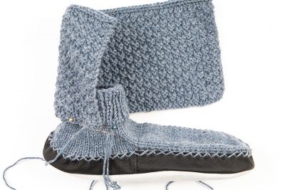 Hüttenschuhe stricken - Schritt 12