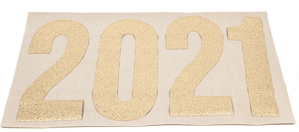 Jahreszahl-Girlande nähen - Schritt 1