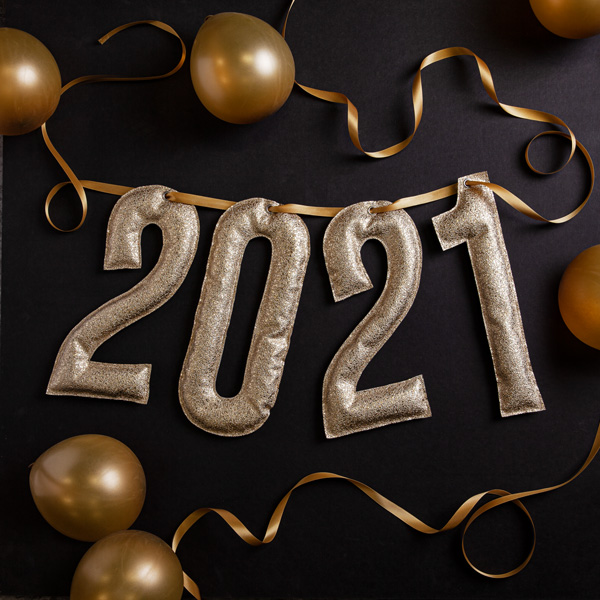 Jahreszahl-Girlande nähen