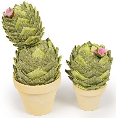 Kakteen Artischockentechnik - Fertige Kakteen