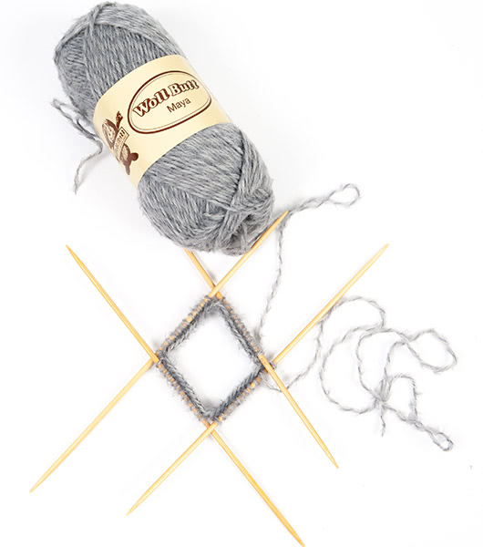 Kantenhocker-Huhn stricken - Schritt 1