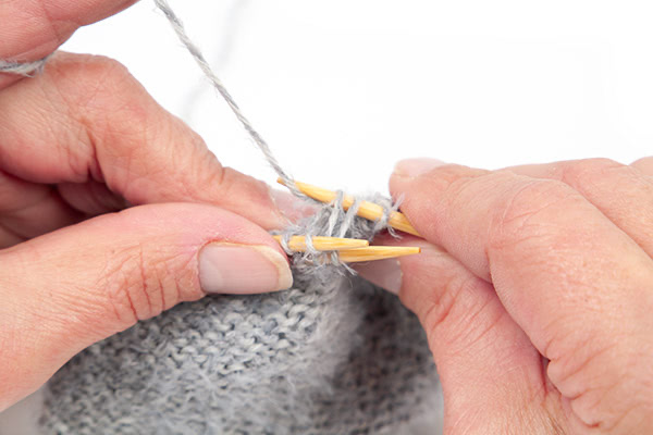 Kantenhocker-Huhn stricken - Schritt 3