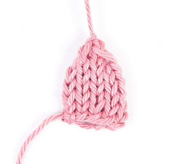 Kantenhocker-Huhn stricken - Schritt 5