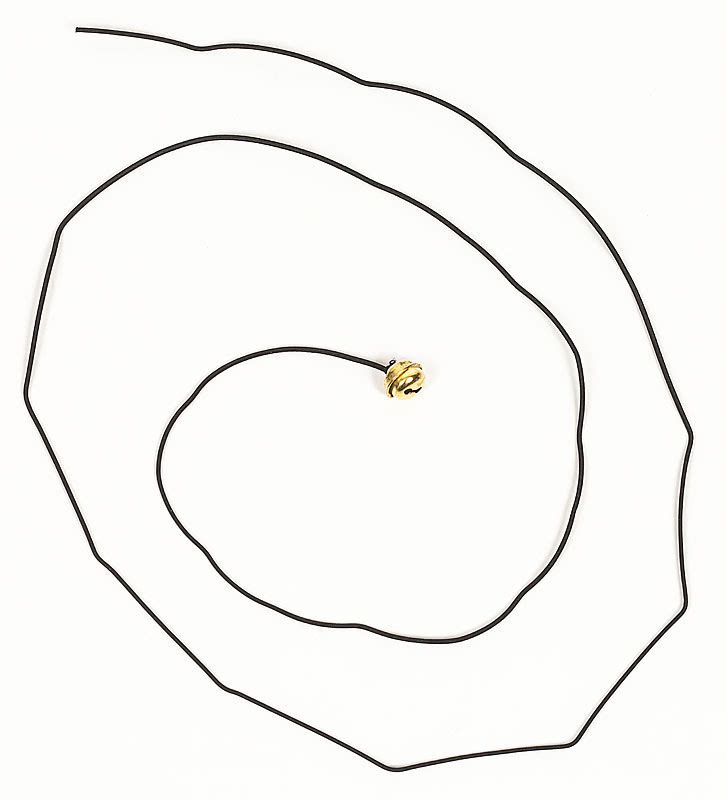 Katzenspielzeug basteln - Gummischnur und Schelle