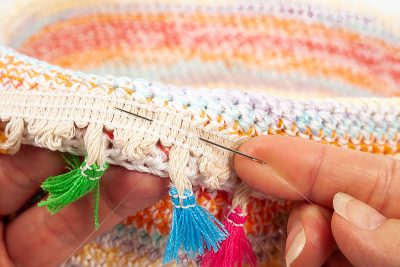 Körbchen im Boho-Look häkeln