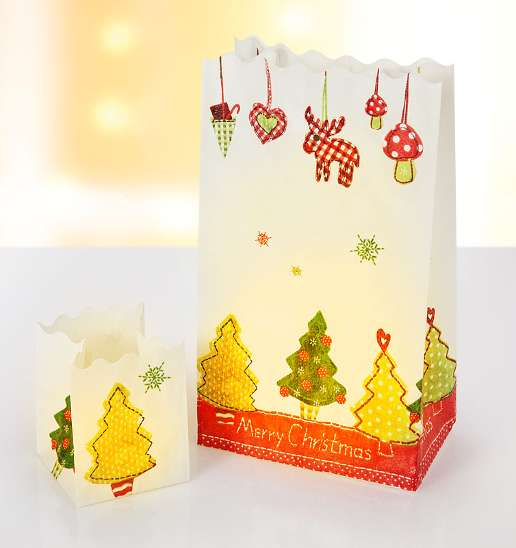 Weihnachtliche Lichttüten