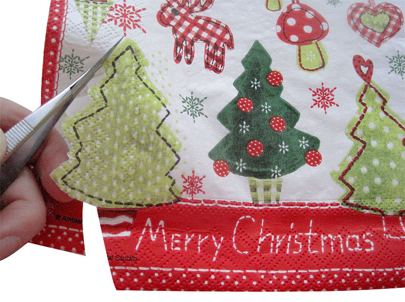 Weihnachtliche Lichttüten Schritt 1