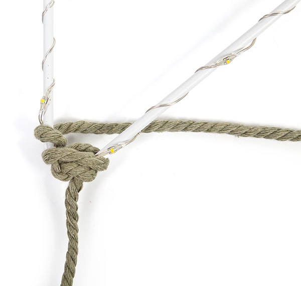 Makramee-Stern basteln - Schritt 9