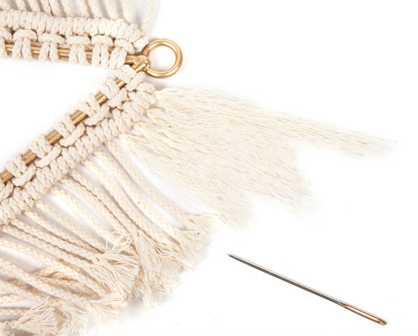 Makramee-Stern basteln - Schritt 16 Makramee-Stern basteln - Schritt 16