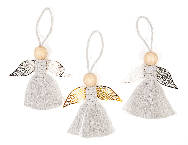 Makramee-Engel knüpfen - Schritt 16 Makramee-Engel knüpfen - Schritt 16