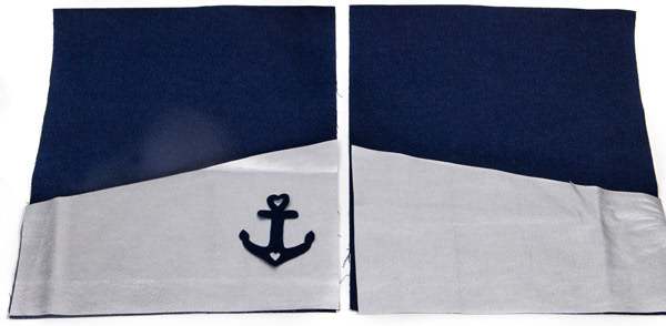 Maritimen Turnbeutel nähen - Schritt 1