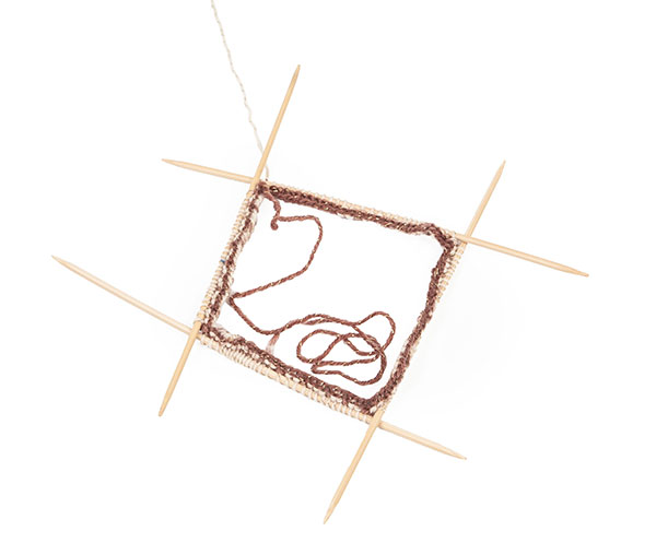 Nikolaus-Socke stricken - Schritt 1.1