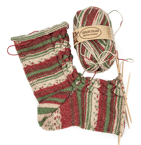 Nikolaus-Socke stricken - Schritt 3