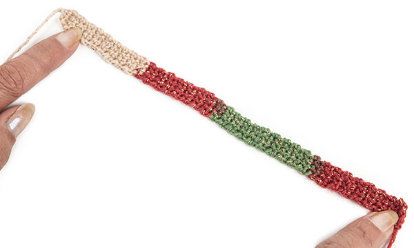 Nikolaus-Socke stricken - Schritt 6