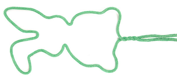 Osterdeko aus Strickschlauch basteln - Schritt 3