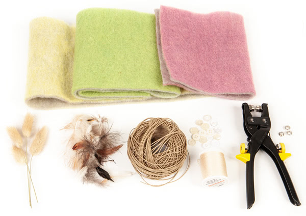 Ostereier aus Wollband basteln - Schritt 1