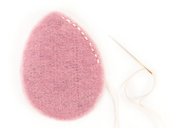 Ostereier aus Wollband basteln - Schritt 3