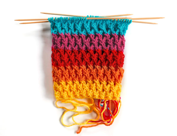 Windlichter stricken - Schritt 2