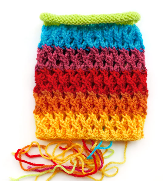 Windlichter stricken - Schritt 3