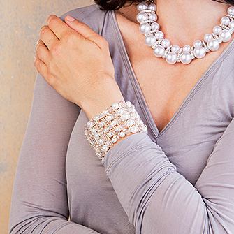 Armband mit Glasschliffperlen