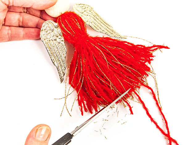 Engel aus Quasten basteln - Schritt 18 Engel aus Quasten basteln - Schritt 18