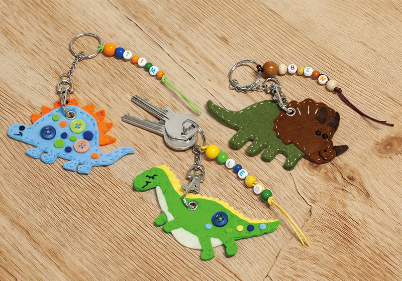 Schlüsselanhänger-Dino nähen