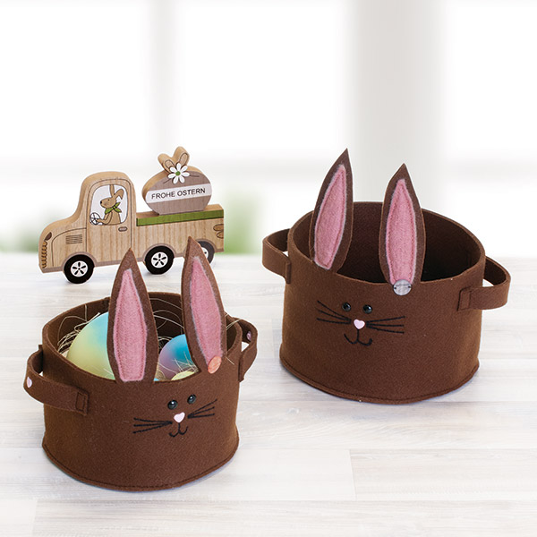 Hasenkörbchen aus Filz nähen