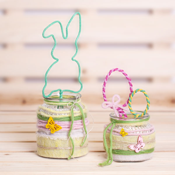 Osterdeko aus Strickschlauch basteln