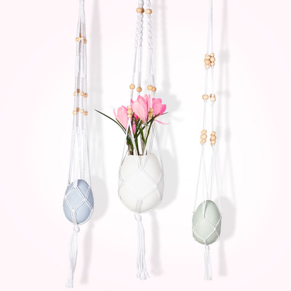 Osterdeko mit Makramee Osterdeko mit Makramee