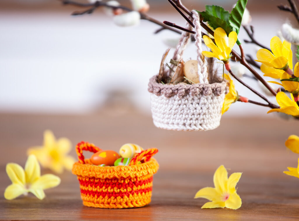 Mini-Osterkörbchen häkeln