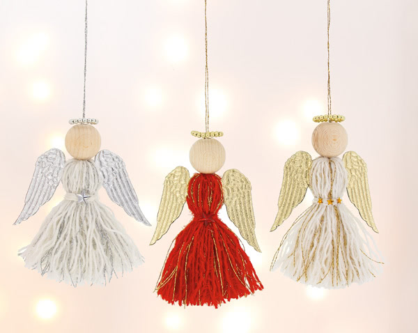 Engel aus Quasten basteln