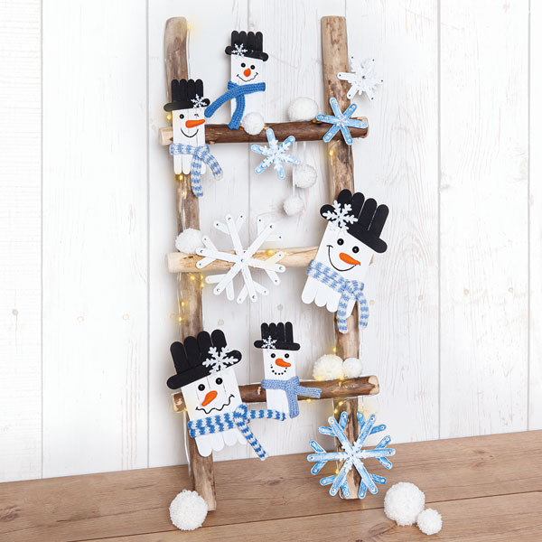 Schneemänner und Schneeflocken basteln