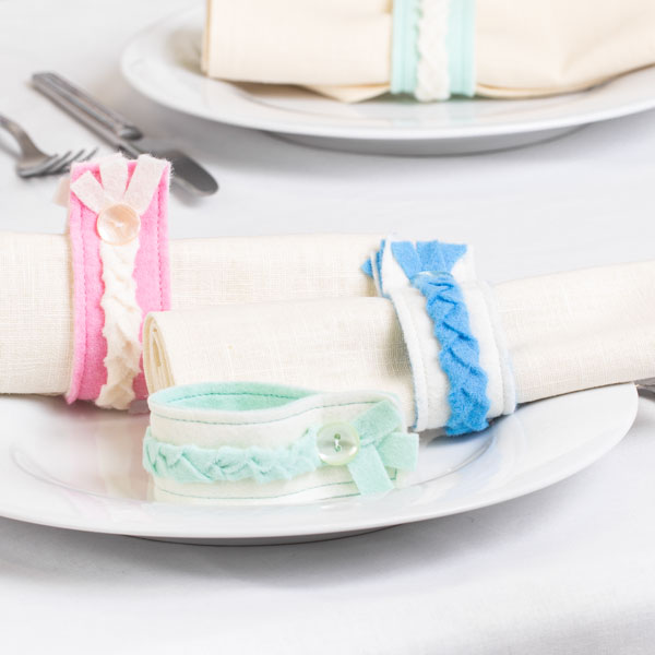 Serviettenringe aus Filz nähen