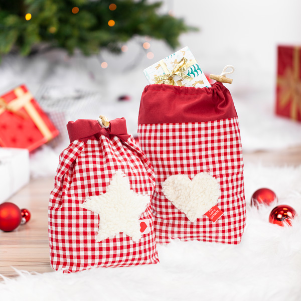 Weihnachtliche Geschenktäschchen nähen