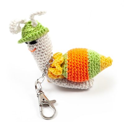 Schlüsselanhänger mit Amigurumi-Schnecke häkeln - Schritt 8 Schlüsselanhänger mit Amigurumi-Schnecke häkeln - Schritt 8