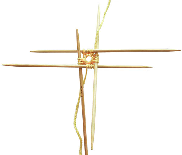 Kürbis stricken - Schritt 1