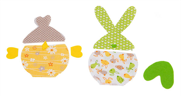 Osterdeko nähen - Hasen und Küken - Schritt 1