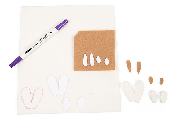 Osterhasen basteln - Schritt 1