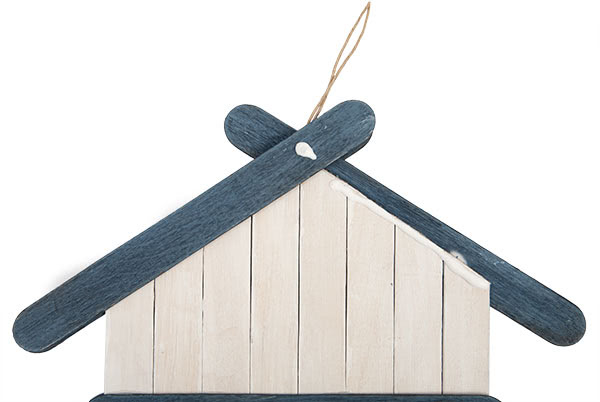 Weihnachtsdeko basteln - Häuser aus Holzstäbchen - Schritt 12 Weihnachtsdeko basteln - Häuser aus Holzstäbchen - Schritt 12