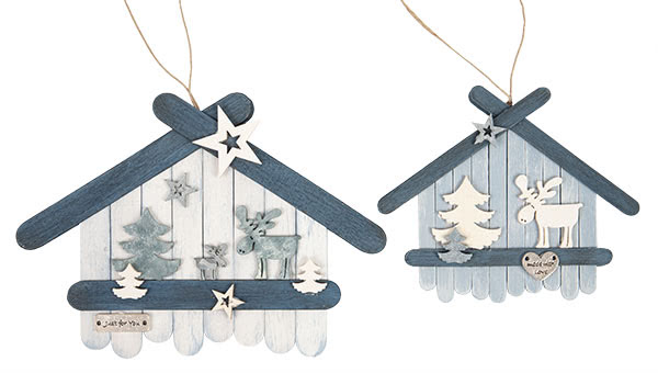 Weihnachtsdeko basteln - Häuser aus Holzstäbchen - Schritt 14 Weihnachtsdeko basteln - Häuser aus Holzstäbchen - Schritt 14