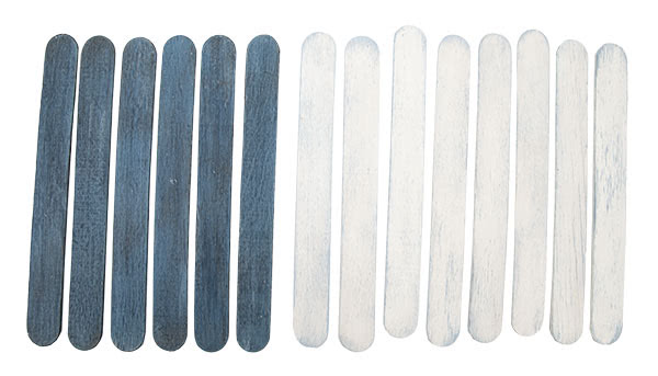 Weihnachtsdeko basteln - Häuser aus Holzstäbchen - Schritt 1 Weihnachtsdeko basteln - Häuser aus Holzstäbchen - Schritt 1